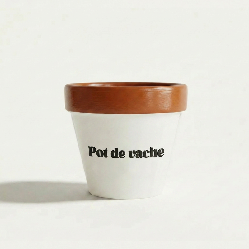 Pot de fleur humour « Pot de vache » en terre cuite, Muisti X Joli Pot