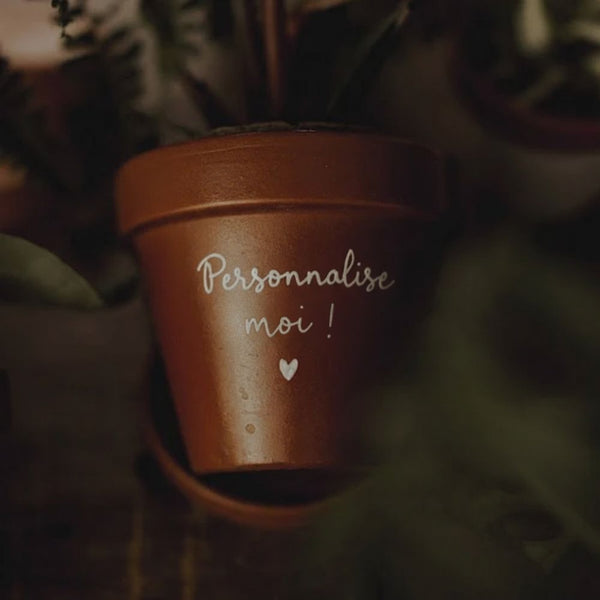 Pot de fleur personnalisé, cache-pot Terracotta