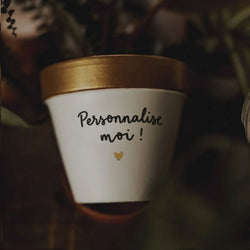 cache pot doré, pot de fleur doré, cache pot or, pot de fleur or pot de fleur noel, joyeuses fetes personnalisé, noel personnalisé, cadeau personnalisable noel, cadeau original noel, cadeau personnalisé original noel