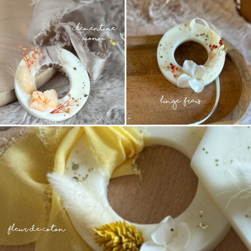 suspension parfumee pour dressing made in france sojeva linge frais clementine monoi fleur de coton made in france artisanal fait main