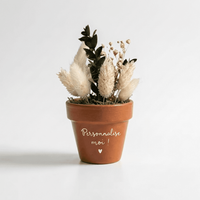 Petit pot Terra + fleurs séchées