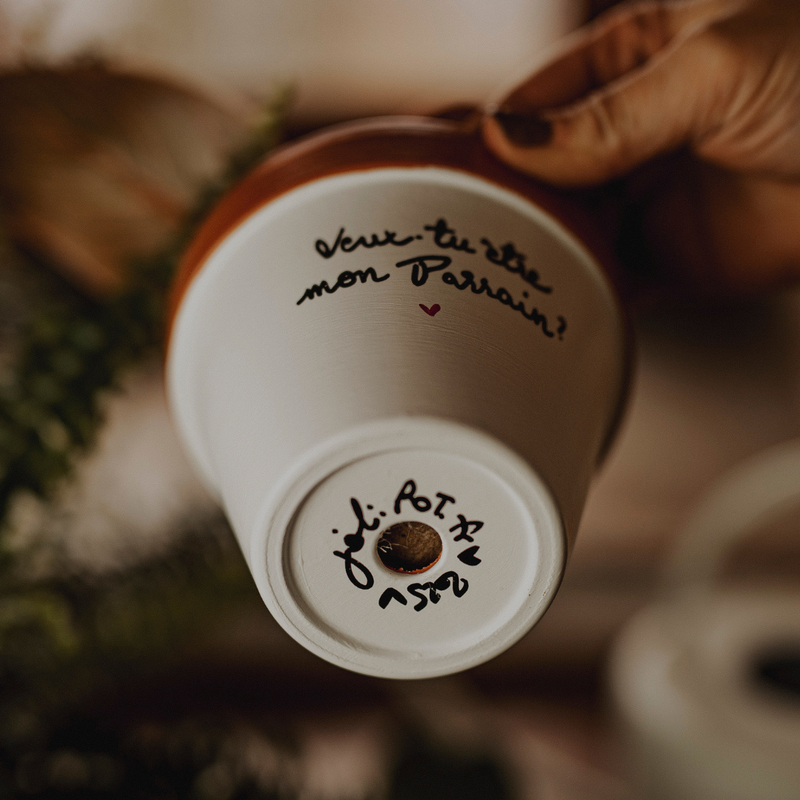 Pot de fleur "Merci pour cette année"