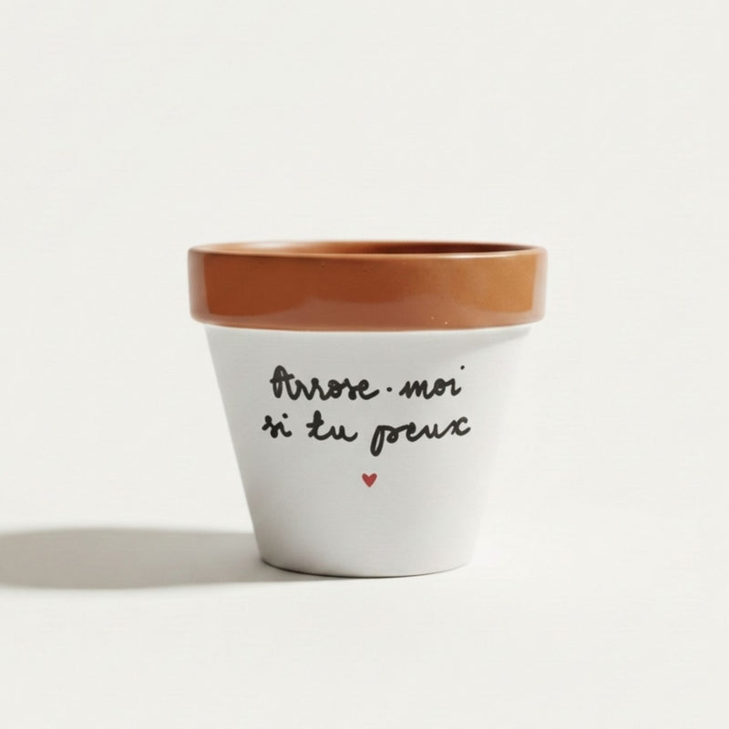 Pot de fleur - Arrose-moi si tu peux