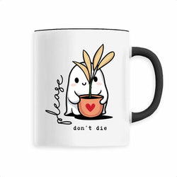 Mug "All I Need is Plants" - Céramique 330ml - Mug plantes tout blanc ou intérieur noir - 
