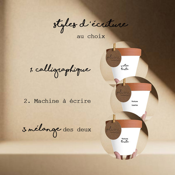mini pot de fleur petit cache pot personnalisé personnalisable à personnaliser bapteme enfant adulte cadeau invité décoration de table marque place évènement pot de fleur mariage original