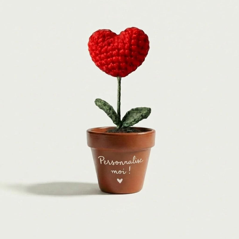 pot de fleur personnalisé joli pot cache pot personnalisable pot personnalisé pot de fleur en terre cuite pot de fleur blanc pot de fleur original pot de fleur à personnaliser pot pour plante joli pot de fleur pot de fleur original personnalisé crochet coeur made in france artisanal