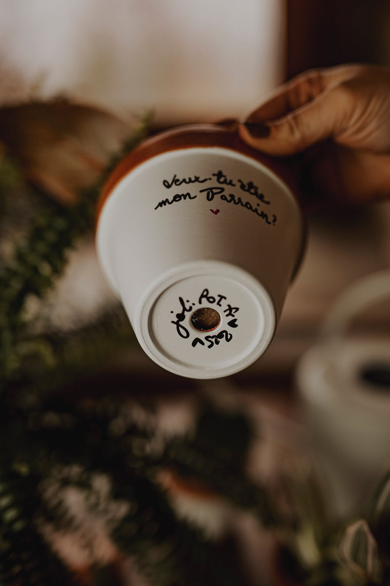 Pot de fleur "Là où il y a de l’amour, il y a de la vie"