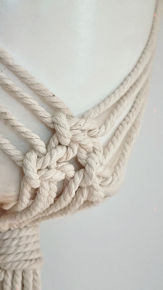 suspension plante macramé héra