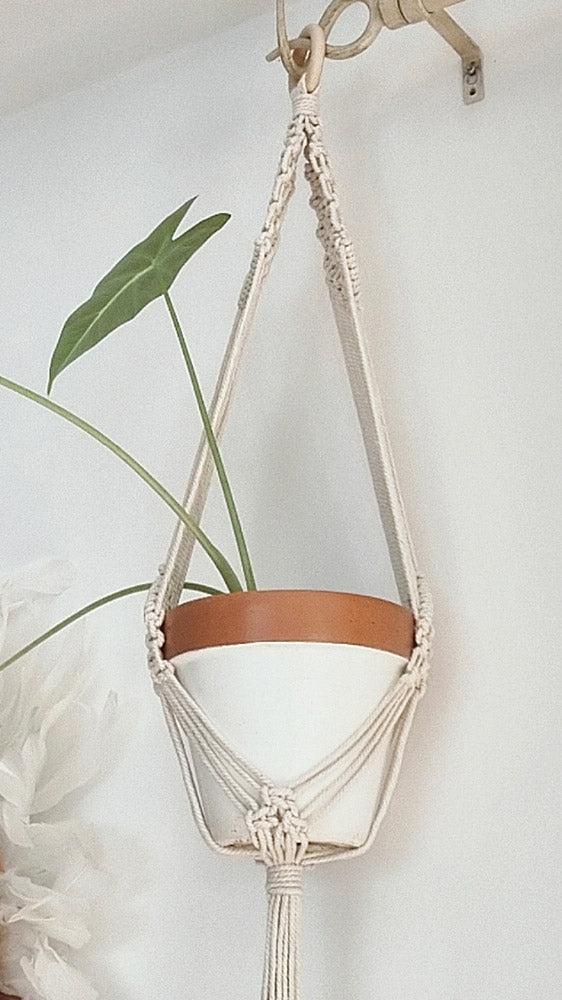 suspension plante macramé héra