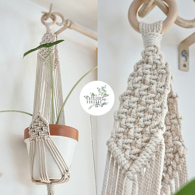 Suspension Plante en macramé Héra fait-main avec amour ♥