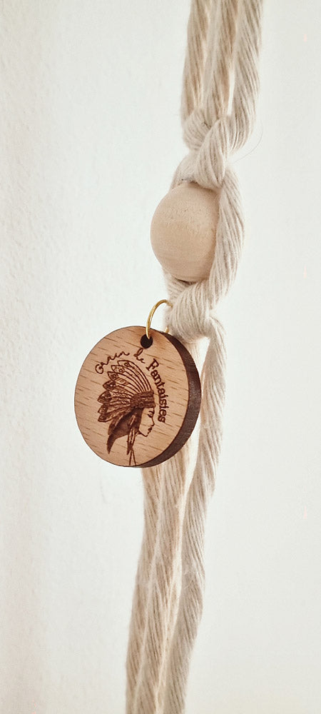 suspension plante bois macrame dryade