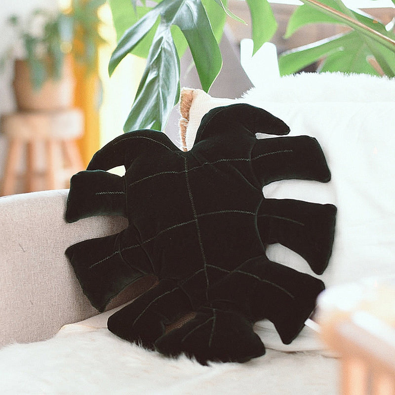 coussin feuille monstera deliciosa
